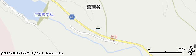 福島県小野町（田村郡）菖蒲谷（堂田）周辺の地図