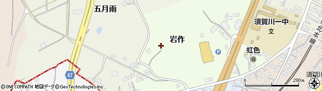 福島県須賀川市岩作周辺の地図