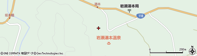 福島県天栄村（岩瀬郡）湯本（高寺）周辺の地図