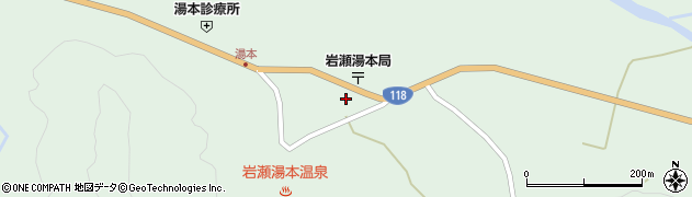 福島県岩瀬郡天栄村湯本中田周辺の地図