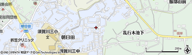 福島県須賀川市朝日田周辺の地図