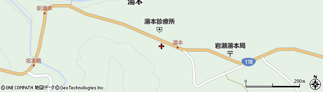 福島県岩瀬郡天栄村湯本下原周辺の地図