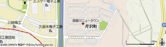 福島県須賀川市芹沢町周辺の地図
