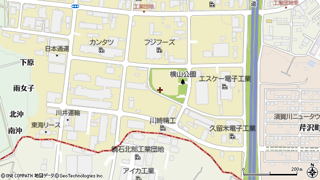 〒962-0041 福島県須賀川市横山町の地図