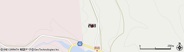 福島県小野町（田村郡）菖蒲谷（西田）周辺の地図