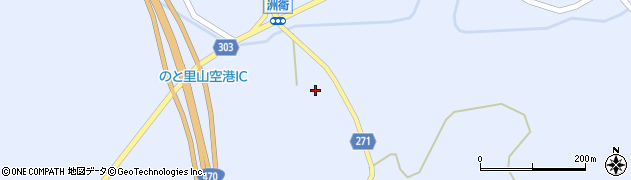 石川県輪島市三井町（洲衛下唐毛）周辺の地図