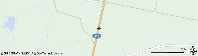 国道１１８号線周辺の地図
