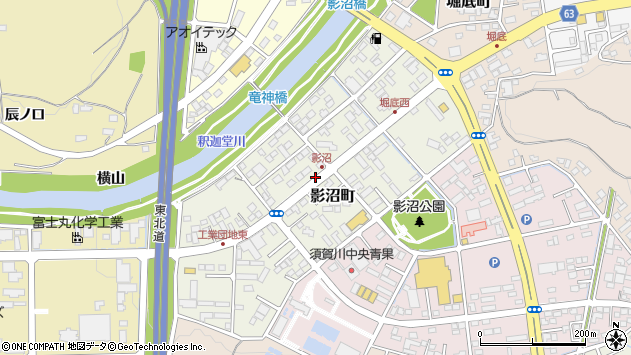 〒962-0031 福島県須賀川市影沼町の地図