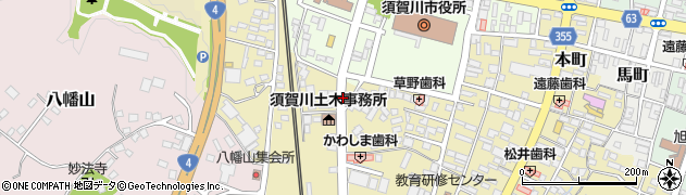 市役所入口周辺の地図