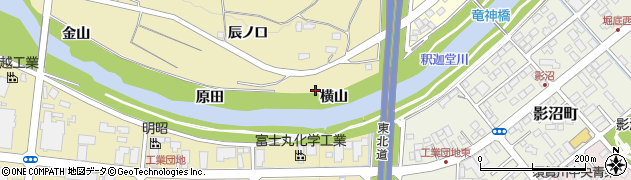 福島県須賀川市西川（横山）周辺の地図