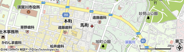 福島県須賀川市馬町周辺の地図