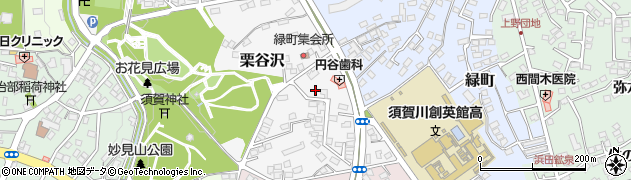 福島県須賀川市栗谷沢周辺の地図