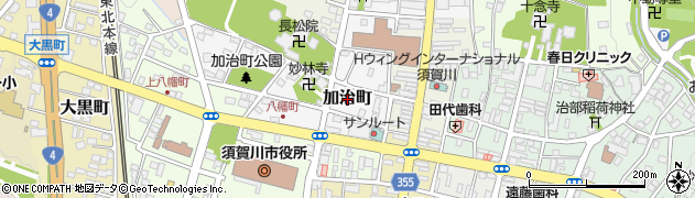 福島県須賀川市加治町周辺の地図