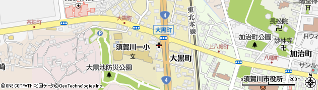 福島県須賀川市大黒町周辺の地図