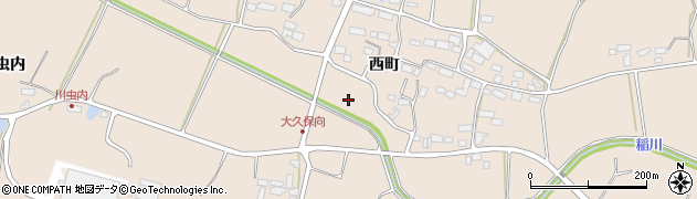 福島県須賀川市大久保西町周辺の地図