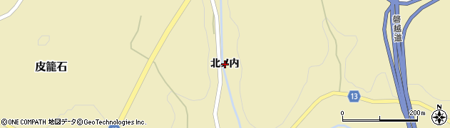 福島県小野町（田村郡）皮籠石（北ノ内）周辺の地図