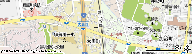 福島県須賀川市大黒町14周辺の地図