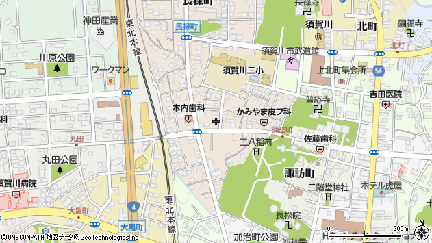 〒962-0848 福島県須賀川市弘法坦の地図