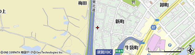 福島県須賀川市新町93周辺の地図