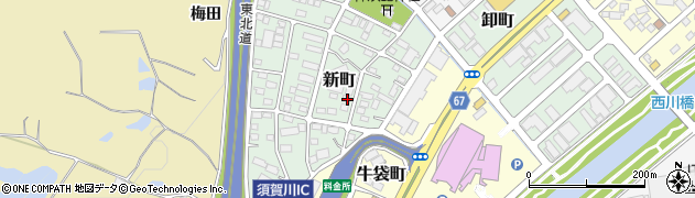 福島県須賀川市新町72周辺の地図