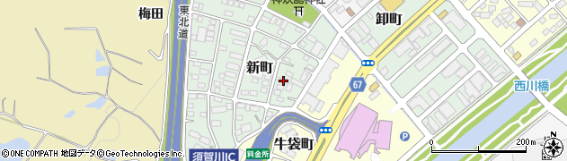 福島県須賀川市新町47周辺の地図