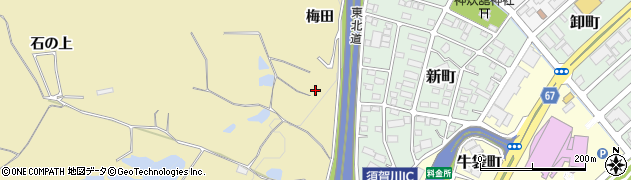 福島県須賀川市西川（梅田）周辺の地図