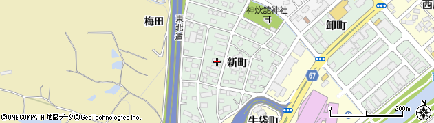 福島県須賀川市新町84周辺の地図