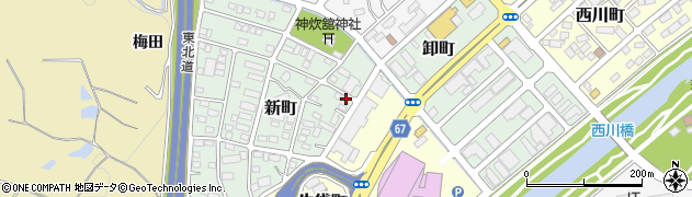 福島県須賀川市新町52周辺の地図