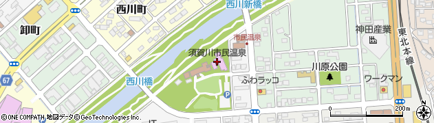 須賀川市民温泉周辺の地図