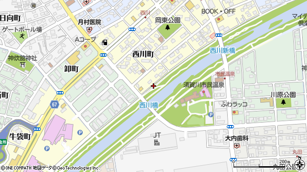 〒962-0014 福島県須賀川市西川町の地図