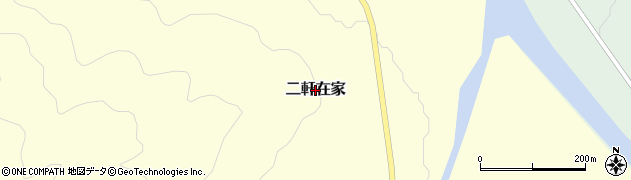 福島県只見町（南会津郡）二軒在家周辺の地図
