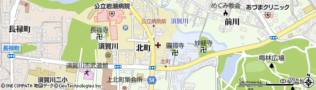 福島県須賀川市北町80周辺の地図