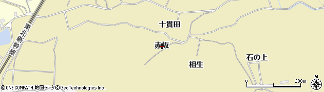 福島県須賀川市西川赤坂周辺の地図