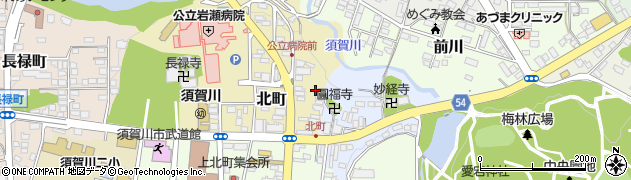 福島県須賀川市北町82周辺の地図