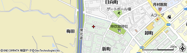 福島県須賀川市新町152周辺の地図