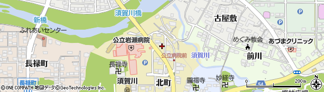 福島県須賀川市北町117周辺の地図