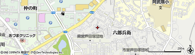 福島県須賀川市六郎兵衛周辺の地図