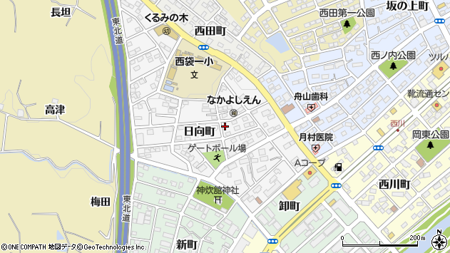 〒962-0015 福島県須賀川市日向町の地図