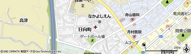 福島県須賀川市日向町周辺の地図