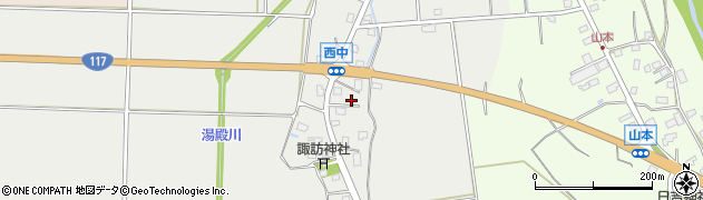 新潟県小千谷市西中周辺の地図