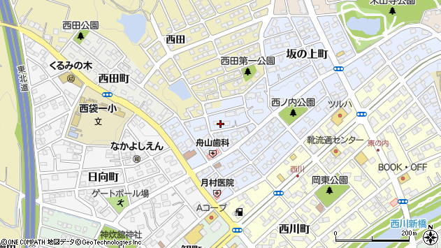 〒962-0017 福島県須賀川市西の内町の地図
