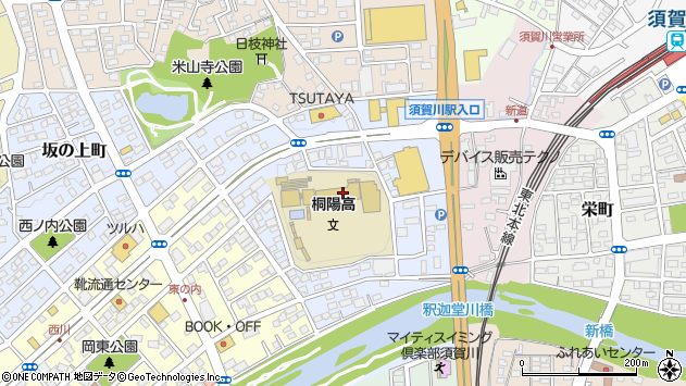 〒962-0012 福島県須賀川市陣場町の地図
