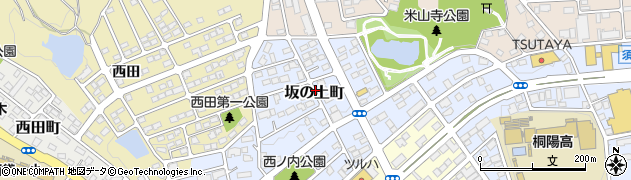 福島県須賀川市坂の上町周辺の地図