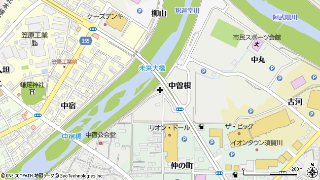 〒962-0804 福島県須賀川市中曽根の地図