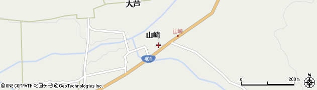 福島県昭和村（大沼郡）大芦（山崎）周辺の地図