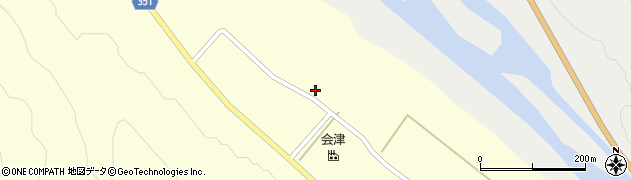 福島県只見町（南会津郡）二軒在家（仲川原）周辺の地図