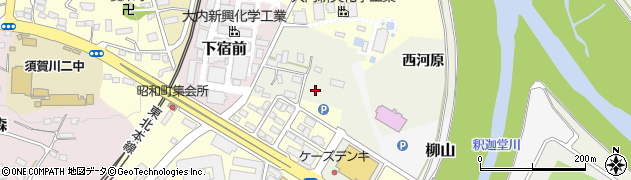 福島県須賀川市崩免周辺の地図