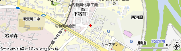 福島県須賀川市崩免52周辺の地図