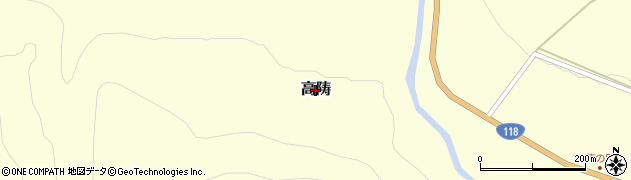 福島県下郷町（南会津郡）高陦周辺の地図
