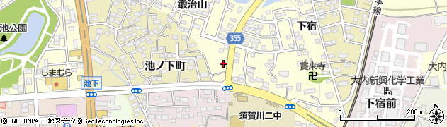 福島県須賀川市森宿鍛治山周辺の地図